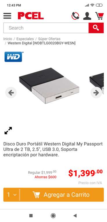 PCEL: Disco duro WD 2TB