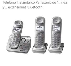 Groupon: Teléfono Inalámbrico Panasonic de 1 línea y 3 extensiones Bluetooth