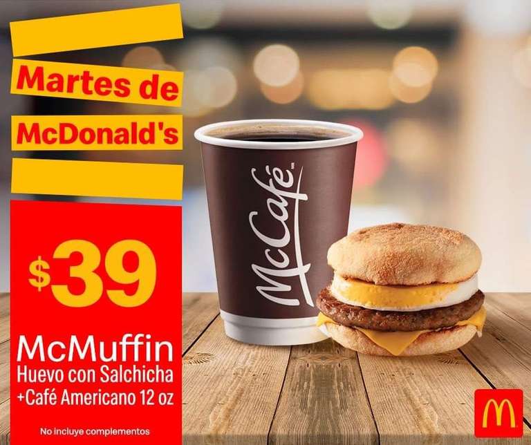 McDonald's : Muffin más café americano