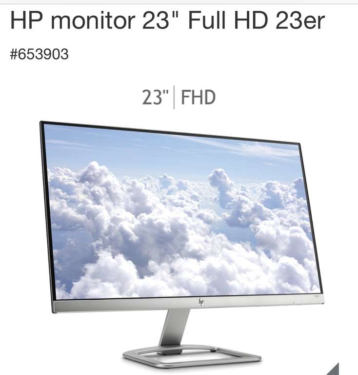 Costco: Monitor HP 23" Full HD 23er