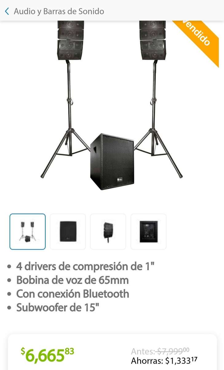 Sam's Club: Sistema de Audio Lineal Alienpro Vector de 15 Pulgadas 450 W  RMS - promodescuentos.com