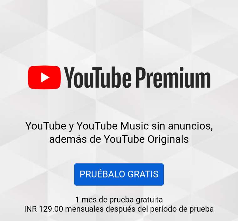 YouTube Premium por sólo 36 pesitos ($8 en plan familiar)
