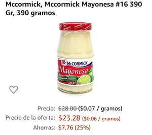 Amazon : Mayonesa mccormick 390g