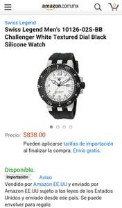 Amazon: Reloj Swiss Legend 10126-02S-BB