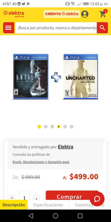 Uncharted Collection + Until Dawn PS4 oferta flash elektra.