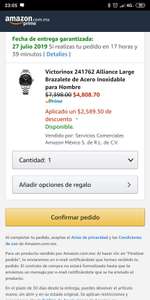 Amazon: Victorinox de los hombres 241711 Alliance Analog Display reloj plata de cuarzo suizo
