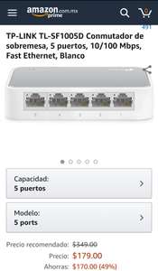 Amazon: TL-SF1005D Switch de sobremesa TP-LINK