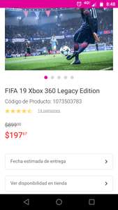Liverpool en línea: FIFA 19 Xbox 360 a $197