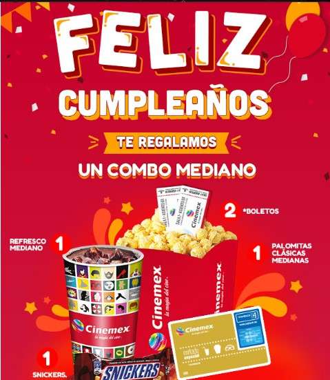 Cinemex: Combo Cumpleaños *Platino*
