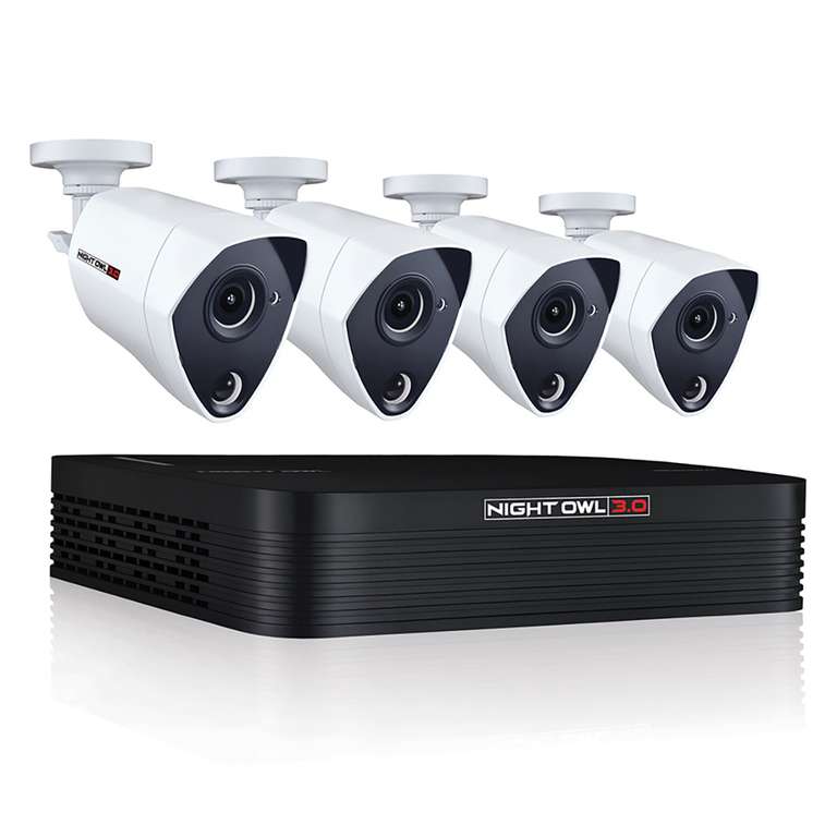 Costco: Night Owl Extreme HD sistema de seguridad 8 canales 4 cámaras PIR 3MP de alta definición
