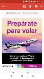 Volaris: Vuelos nacionales desde $249 si los compran entre el 10 y 11 de septiembre