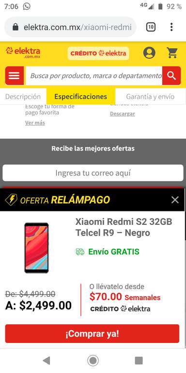 Elektra: Xiaomi Redmi S2