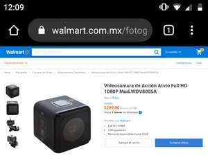 Walmart: Cámara de acción cubo Atvio full hd