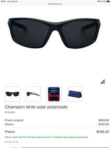 Costco: “HotBuy” Lente Solar Champion de $699 a solo $299