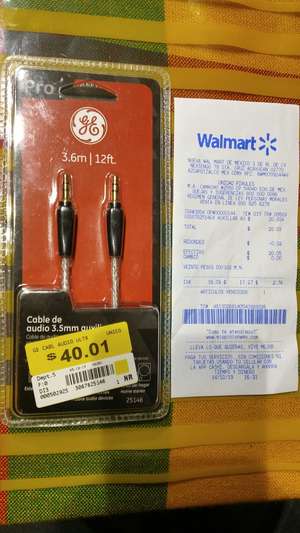 Walmart: Cable de Audio 3.5