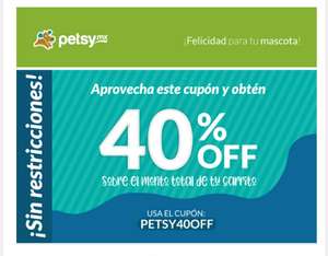 Petsy: 40% en toda la tienda