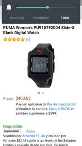 Amazon: Reloj puma para dama PU910792004 372 $3
