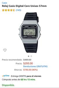 Amazon: Reloj Casio Analógico Core Unisex 30mm