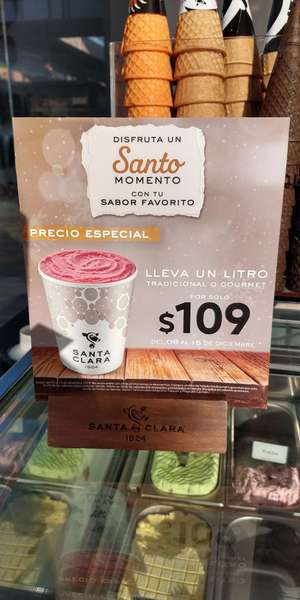 Helados Santa Clara: Litro de Helado Tradicional o Gourmet a $109