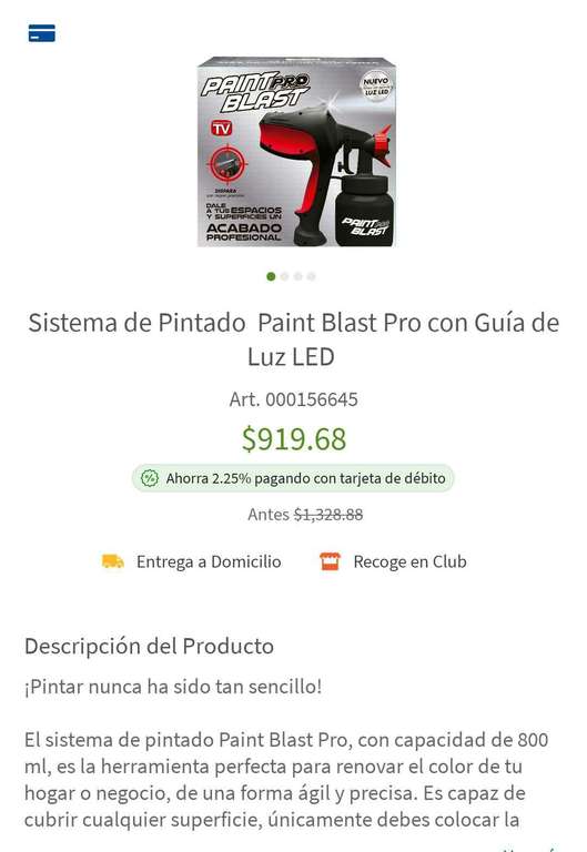 Sam's Club: Pistola para pintar paint blast pro