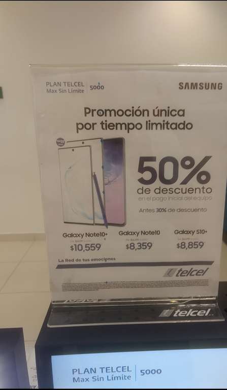 Telcel: Note 10+ en plan telcel 5000 y otros modelos Samsung en promoción