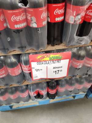 Bodega Aurrera: Coca cola 1.75 litros a 17 pesos.