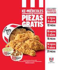 KFC: Se renuevan los Ke-miercoles de piezas gratis