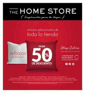 The Home Store: Rebajas desde 50% en artículos seleccionados de toda la tienda