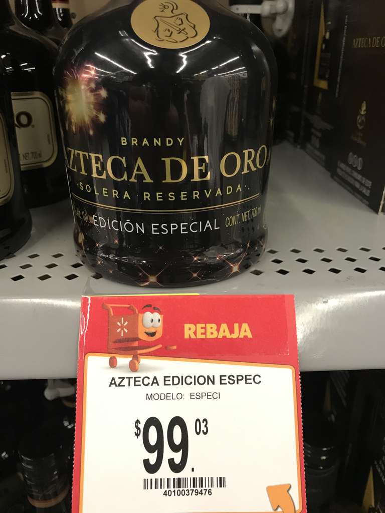 Walmart: Brandy Azteca de Oro 700 ml.