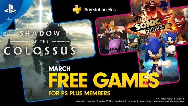 PSN Juegos Playstation Plus Marzo 2020: Shadow of the Colossus y Sonic Forces