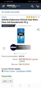 Amazon: Desodorante Gillete Clinical
