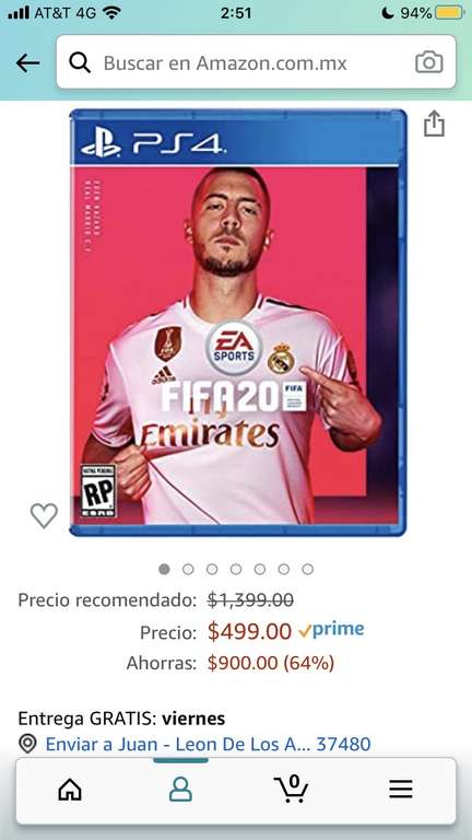 Amazon: FIFA 20 Standard PS4 o XBOX ONE