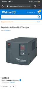 Walmart: Regulador Koblenz ER-2550