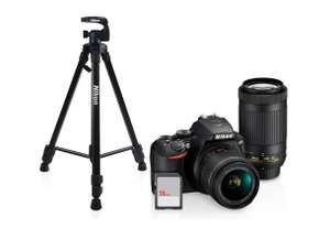 Best Buy Nikon – Cámara DSLR 3500 18-55mm /70-300 mm - Tripie - SD 16GB – Negro