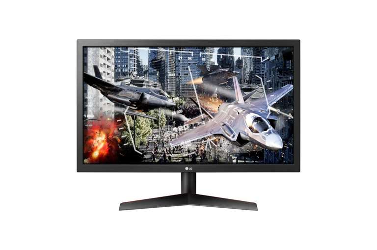 Cyberpuerta: Monitor Gamer LG UltraGear LED 23.6", Full HD, Widescreen, FreeSync, 144Hz, HDMI, Negro/Rojo
