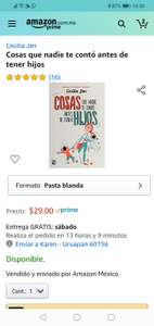 Amazon: Libro "cosas que nadie te contó antes de tener hijos" $29