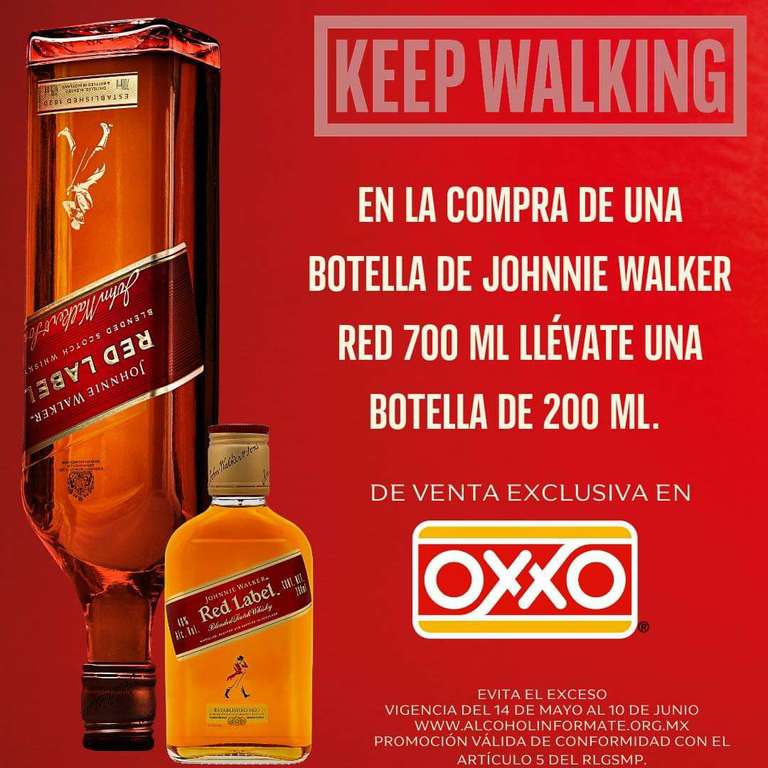 Oxxo Red Label 200 Ml GRATIS En La Compra De Botella Normal (700 ml)