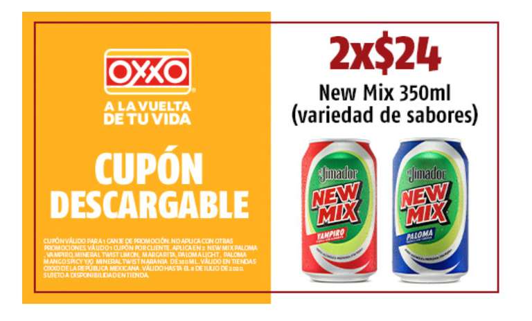 OXXO: 2 latas New Mix por $24