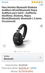 Amazon: Audífonos Marshall