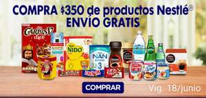 La Comer: Envío gratis comprando $350 de productos Nestlé (qué manchados ).