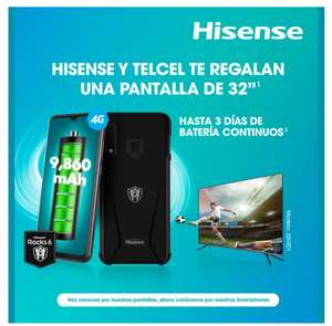 Telcel: Pantalla Hisense 32" gratis en la compra de un Hisense Rocks 6