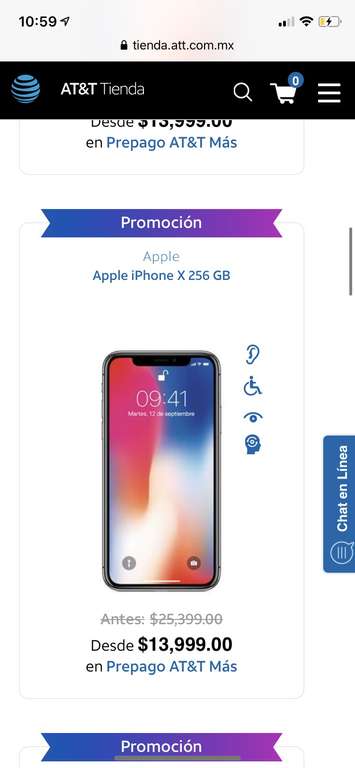 AT&T IPhone X 256 GB