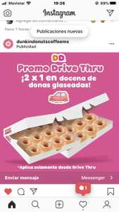 Dunkin Donuts: 2x1 en docena de donas
