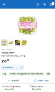 Sams Club: Uvas Cotton Candy $50. Además aplica 2x1
