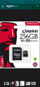 Amazon: Micro SD 256GB Kignston Clase 10