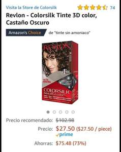 Amazon: Colorsilk Tinte 3D color Castaño Oscuro