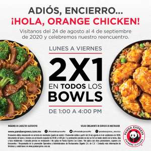 Panda express: 2x1 en bowls