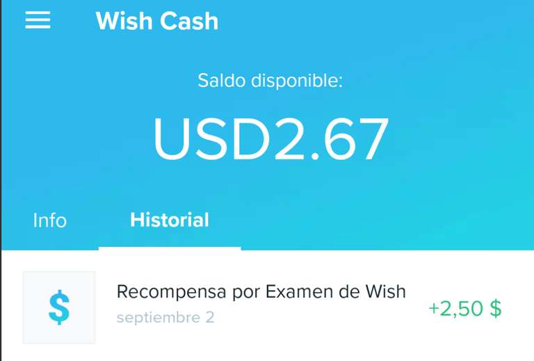Wish (app): $2.5 dólares gratis (contestando 5 sencillas preguntas)