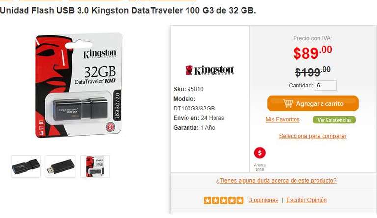 PCEL: USB 3.0 Kingston DataTraveler 32 gb