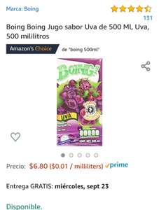 Amazon: Boing Sabor Uva 500ml
